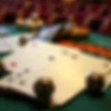 Bingo cards laid out on a table