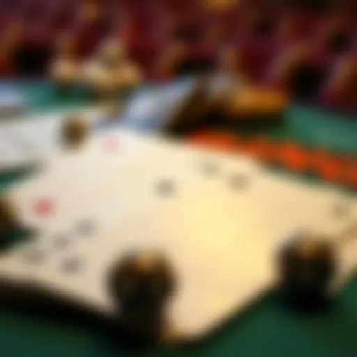 Bingo cards laid out on a table