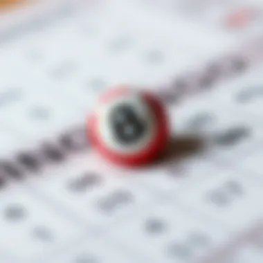 A close-up of a bingo marker on a card