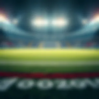 The Heart of the Game An artistic representation of a football pitch during a match