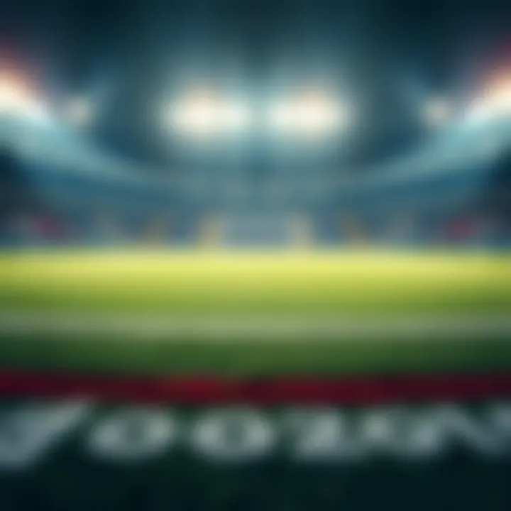The Heart of the Game An artistic representation of a football pitch during a match
