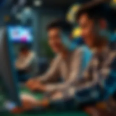 A beginner enjoying an online poker game