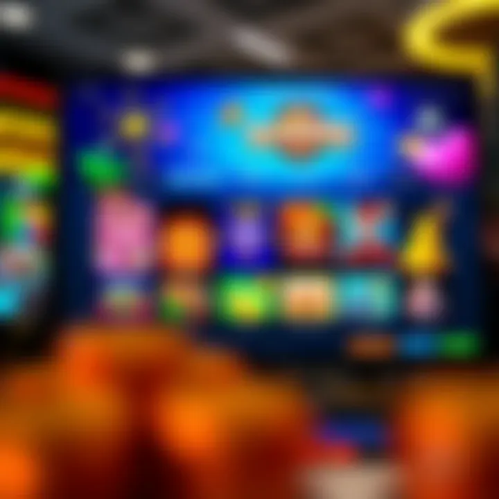 Vibrant Gaming Selection in Online Casinos User interface of an online casino showcasing a vibrant gaming selection