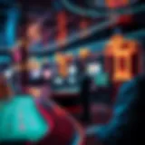 A digital representation of a virtual casino environment
