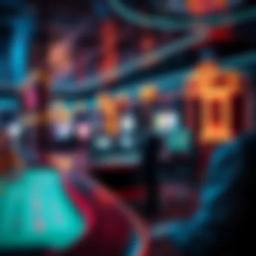 A digital representation of a virtual casino environment