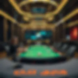 Modern live dealer gaming table setup