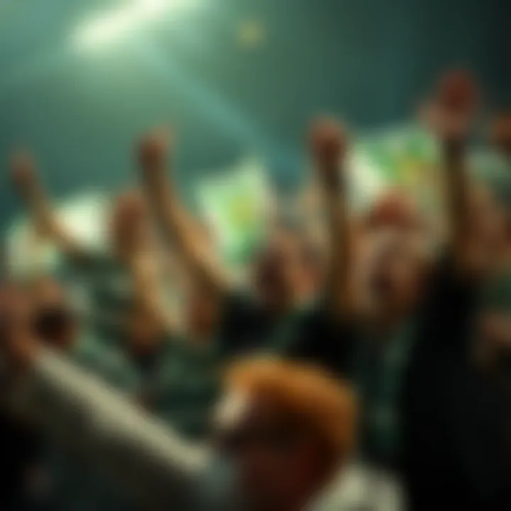 Fans Celebrating Maccabi Haifa's Victory Maccabi Haifa fans celebrating a victory