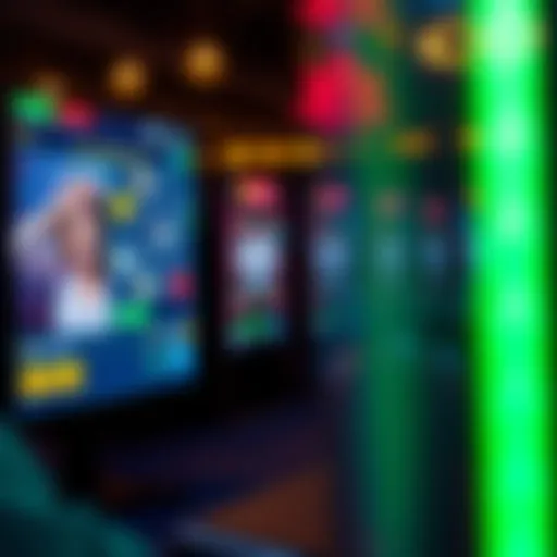 Visual representation of an online gaming interface
