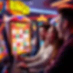 A vibrant online bingo game interface with excited players