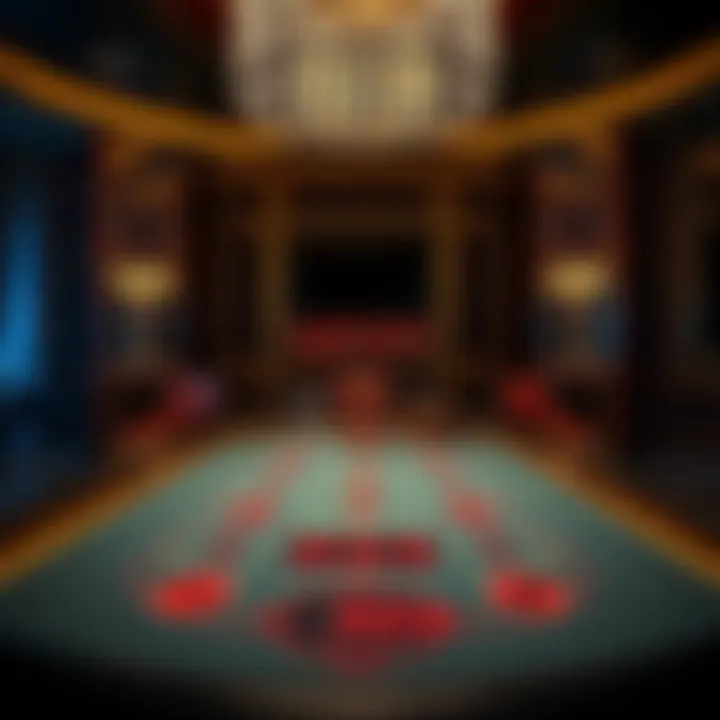 An Elegant Baccarat Table in an Online Casino Sophisticated baccarat table setup