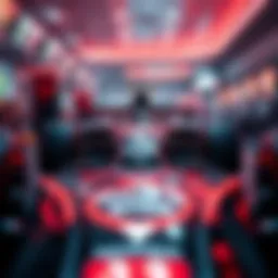 Futuristic racing car in a dynamic online gaming environment