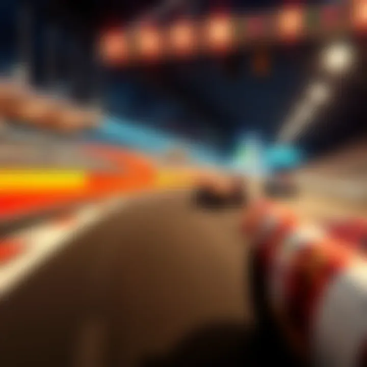 Immersive Racing Track Technology An immersive racing track with advanced graphics and technology