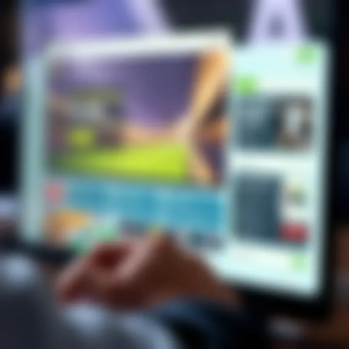 A well-designed website layout highlighting essential features for users