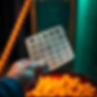 Winning Bingo Card A hand holding a winning bingo card with marked numbers